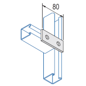 Unistrut 2 Hole Flat Channel Plate - 80mm - HDG