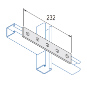 Unistrut 5 Hole Flat Channel Plate - 232mm - HDG