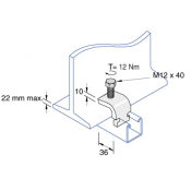 Unistrut Heavy Duty Beam Clamp - HDG