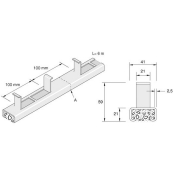 41x21mm Unistrut Concrete Insert Channel - 6m - PG