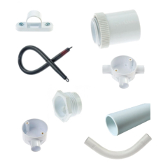 White PVC Plastic Conduit