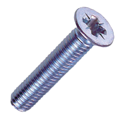 Countersunk Head Pozi-Drive Machine Screws - BZP