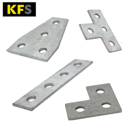KFS Channel Flat Fitting Bracketry - Hot Dipped Galvanised