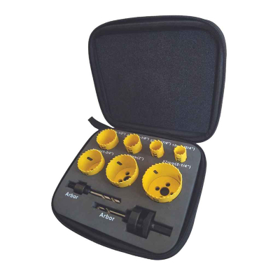9 piece Plumbers Holesaw Kit 19-57mm