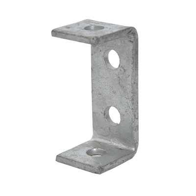 4 Hole Double Channel Bracket HDG 96x47mm P1044