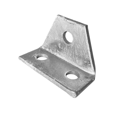 3 Hole 90Deg V Channel Bracket HDG 42x59x91mm