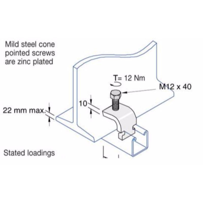 Heavy Duty Channel Beam Clamp HDG