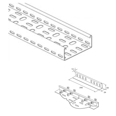 100mm HD Cable Tray 3mtr PG Heavy Duty TUHLT100/10