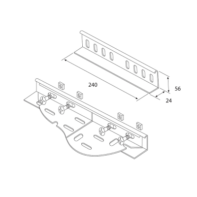 Cable Tray WrapOver Coupler PG Heavy Duty TUH/WC (pair)