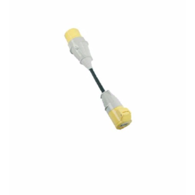 110V 250mm Fly Lead - 32A Plug, 16A Socket