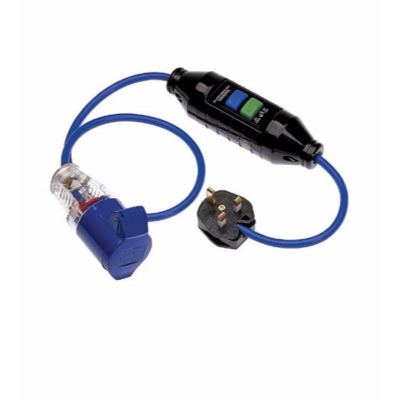 240V In Line RCD Fly Unit Adaptor, 13A Plug, 16A Socket