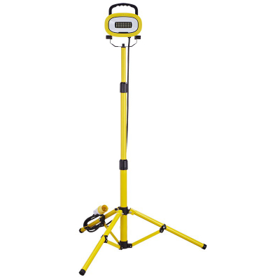 LED Site Light c/w Telescopic Tripod 110V 20W - SINGLE LIGHT