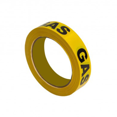 Identification Tape 'GAS' Yellow 25mmx66mtr
