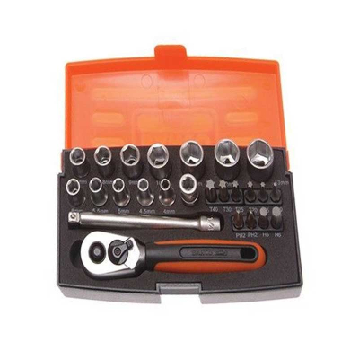 Bahco 25pc 1/4Inch Socket Set Metric