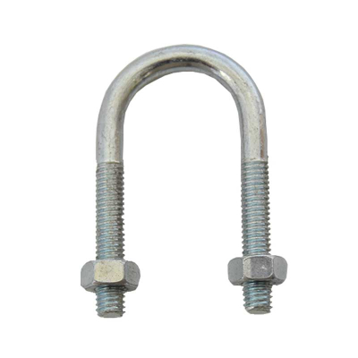 M10x65nb U Bolt BZP 2.1/2Inch 76mm ID Standard c/w 2xNuts