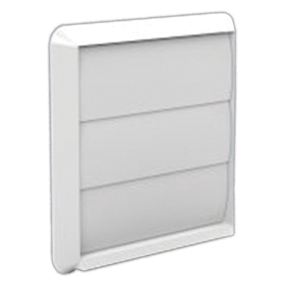 White Gravity Outlet For 125mm Round Plastic Duct