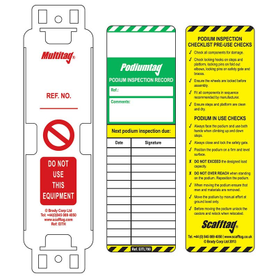 SCAFFTAG Podium Tag Kit (10xHolders,10xInserts,1xPen)