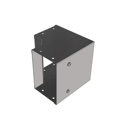 50x50mm 90deg Outside Lid Galv Trunking Gusset Bend
