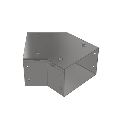 150x100mm 45deg Top Lid Galv Trunking Gusset Bend