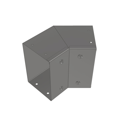 150x50mm 45deg Inside Lid Galv Trunking Gusset Bend