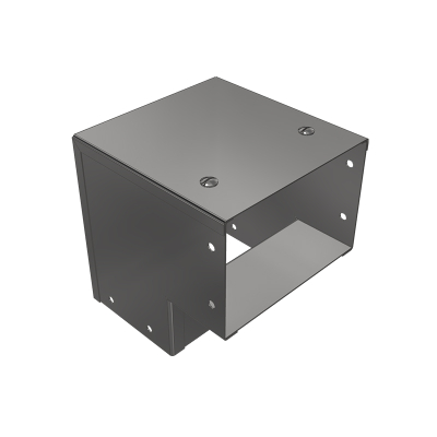 150x50mm 90deg Outside Lid Galv Trunking Sharp Bend