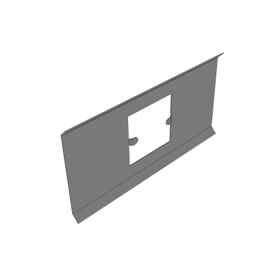 255mm Wide Single Socket Plate For Galv Trunking