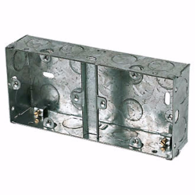 35mm Dual Box Flush Back Boxes - Steel