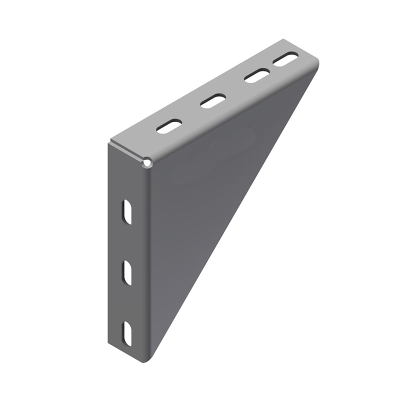 4 Hole Gusseted 90Deg Bracket S/S 102x102mm