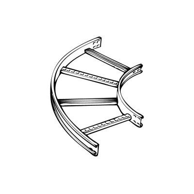 150mm 45deg Bend 750 x 300mm Unistrut U15 Cable Ladder HDG