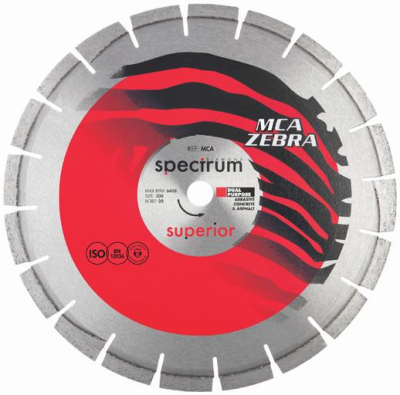 300x20mm MCA Diamond Blade Pro Zebra Abrasive