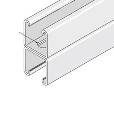 41x41mm Unistrut B2B Deep Slotted Channel - 6m - HDG