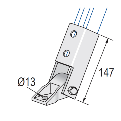 Unistrut 3 Hole Adjustable Bracket 147mm - ZP
